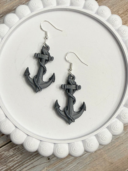 Anchor- 3D Printed Earrings