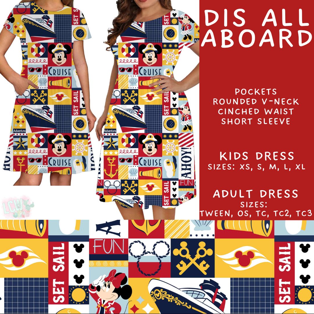 Batch #552 - Magical Faves 22 - Closes 7/6 - ETA early Sept - Dis All Aboard Adult & Kids Dresses