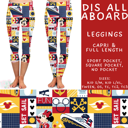 Batch #552 - Magical Faves 22 - Closes 7/6 - ETA early Sept - Dis All Aboard Full and Capri Length Leggings