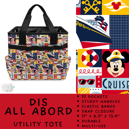 Batch #549 - Utility Tote 2 - Closes 6/29 - ETA late August - Dis All Aboard Utility Tote