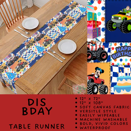 Batch #602 - Table Runners & Placemats - Closes 10/23 - ETA mid Dec - Dis Bday Table Runner