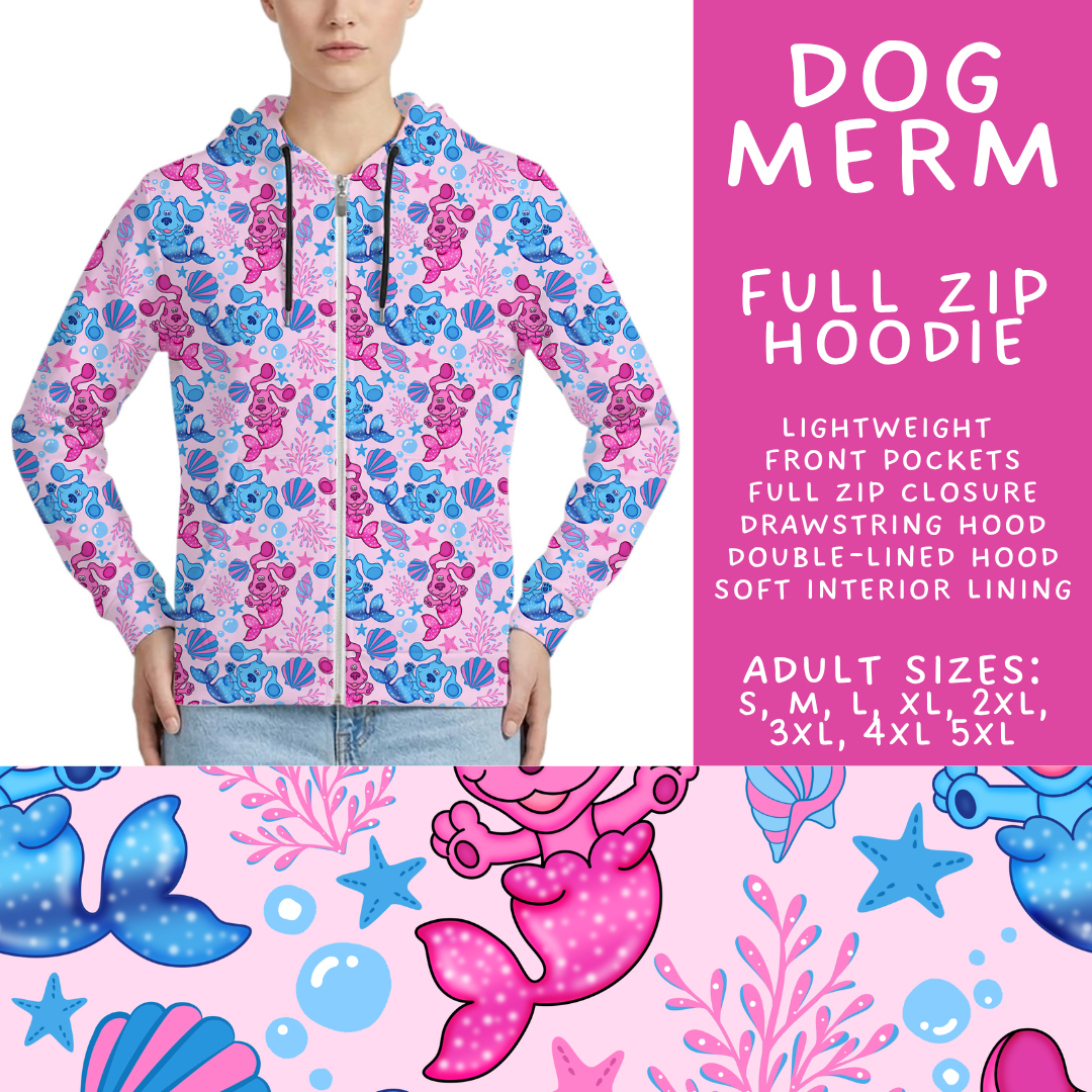 Batch #531 - Cool Characters 15 - Closes 5/18 - ETA late July - Dog Merm Full Zip Hoodie