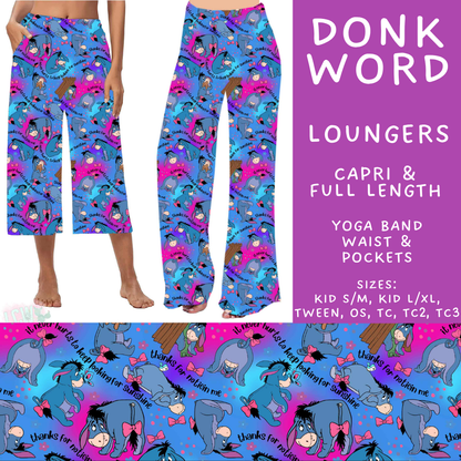 Batch #608 - Magic in Words - Closes 11/4 - ETA early Jan - Donk Word Capri and Full Length Loungers
