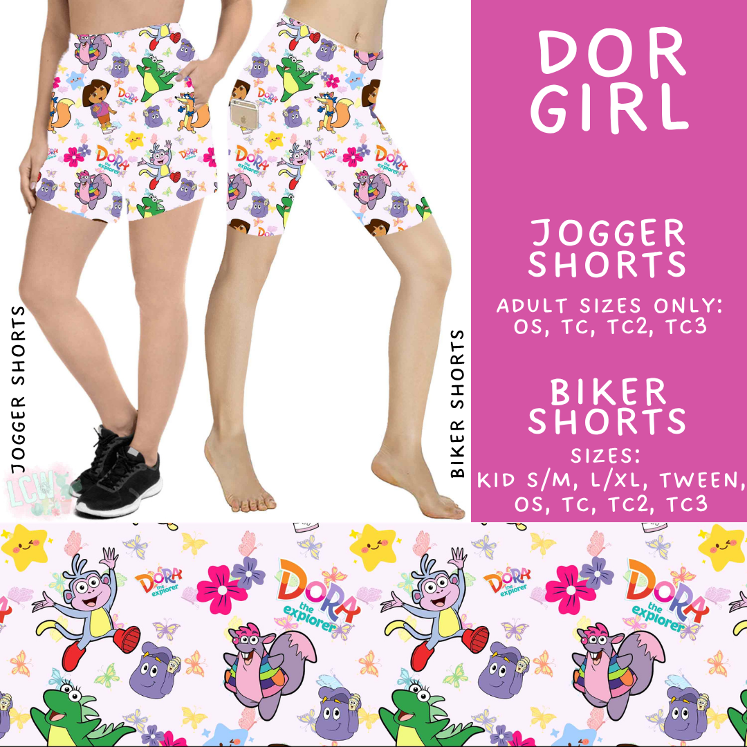 Batch #555 - Cool Characters 7 - Closes 7/13 - ETA mid Sept - Dor Girl Biker & Jogger Shorts