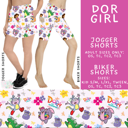 Batch #555 - Cool Characters 7 - Closes 7/13 - ETA mid Sept - Dor Girl Biker & Jogger Shorts