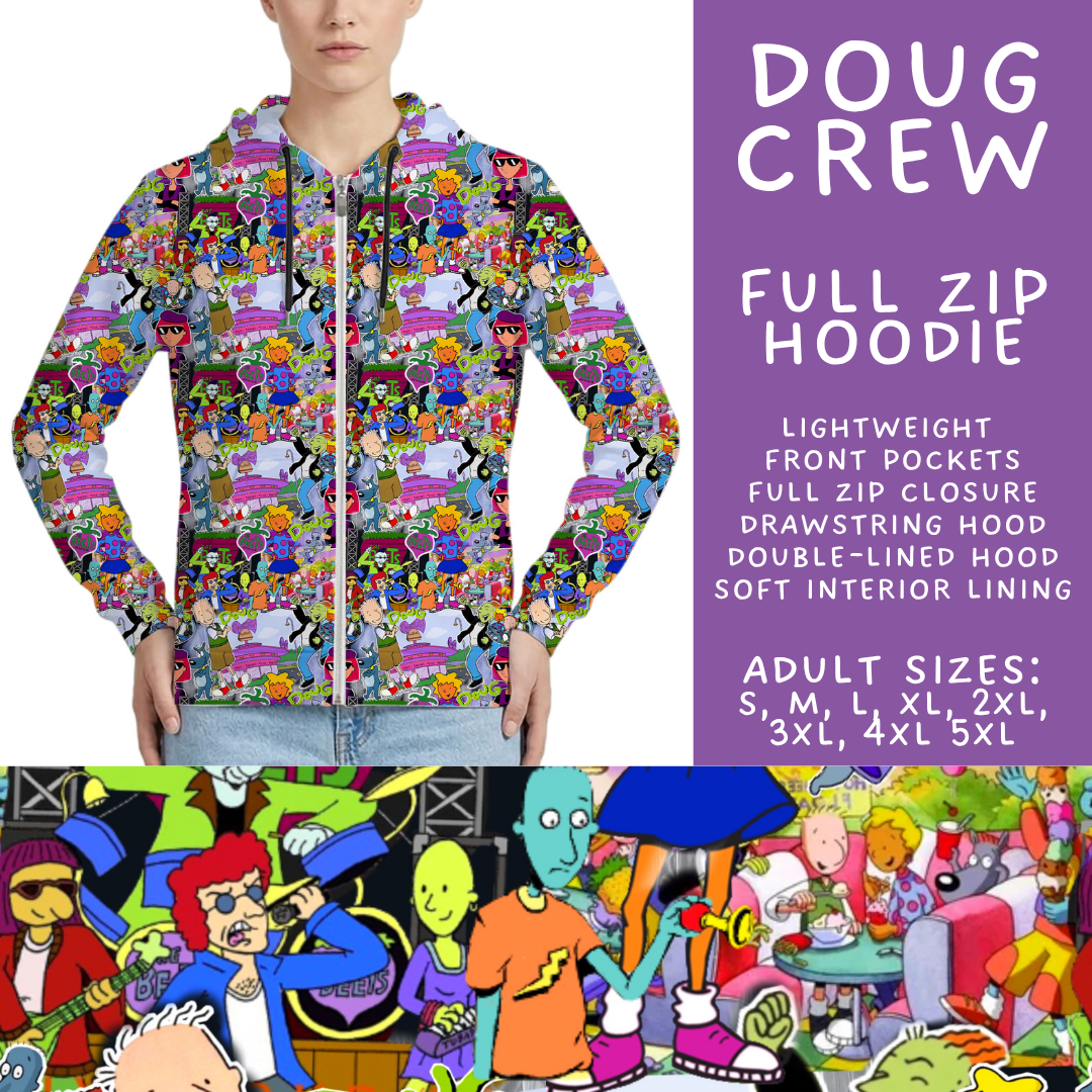Batch #531 - Cool Characters 15 - Closes 5/18 - ETA late July - Doug Crew Full Zip Hoodie