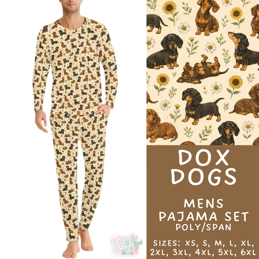 Batch #587 - Family Pajamas 2 - Closes 9/18 - ETA mid Nov - Dox Dogs Men's Pajama Set