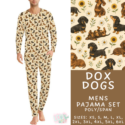 Batch #587 - Family Pajamas 2 - Closes 9/18 - ETA mid Nov - Dox Dogs Men's Pajama Set