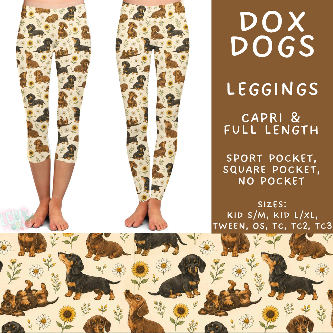 Batch #589 - August Request Run - Closes 9/23 - ETA mid/late Nov - Dox Dogs Full and Capri Length Leggings