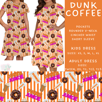 Batch #468 - Fun Run 18 - Closes 12/26 - ETA late Feb - Dunk Coffee Adult & Kids Dresses