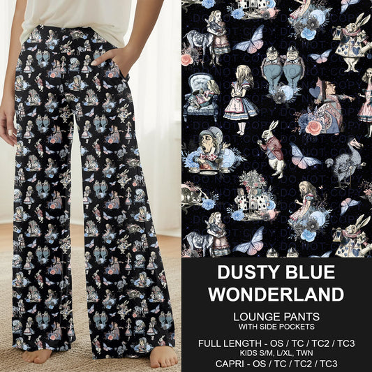 B317 - Preorder Dusty Blue Wonderland Lounge Pants (Closes 10/18. ETA: late Dec.)
