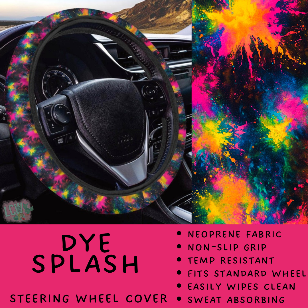 Batch #554 - Car Accessories 3 - Closes 7/10 - ETA early/mid Sept - Dye Splash Steering Wheel Cover