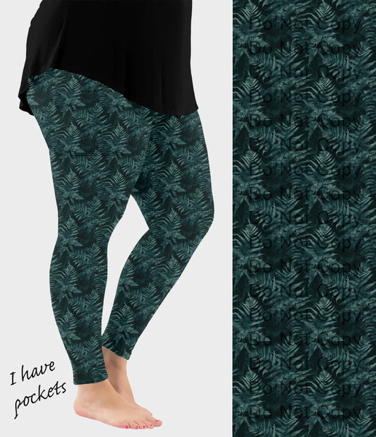 RTS - Dark Fern Leggings w/ Pockets
