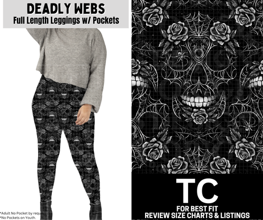 Deadly Webs Full Length Leggings w/ Pockets