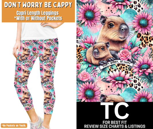 Don't Worry Be Cappy Capri Length Leggings w/ Pockets