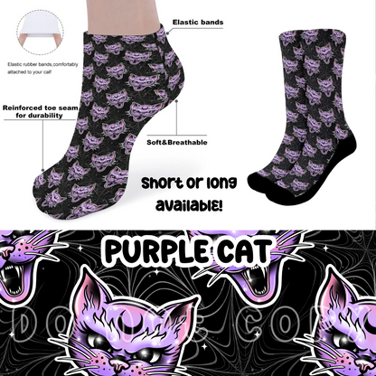 PURPLE CAT - CUSTOM PRINTED SOCKS ROUND 2