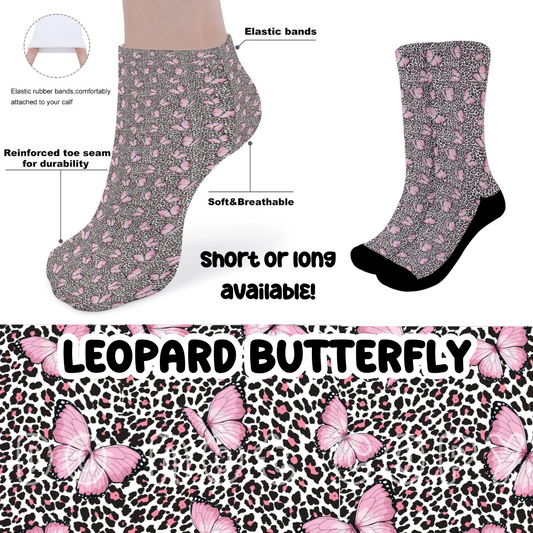 LEOPARD BUTTERFLY - CUSTOM PRINTED SOCKS ROUND 2