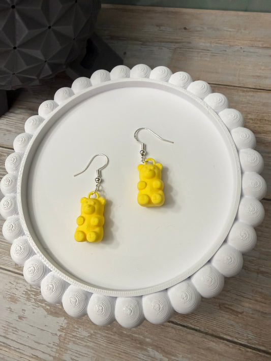 Candy Bears Yellow- 3D Printed Earrings