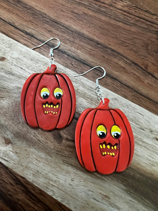 Shreiking Pumpkin- Hook Earring