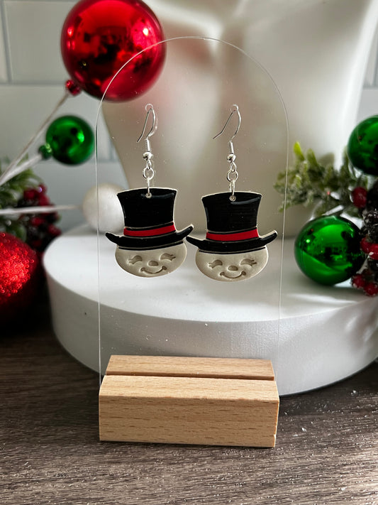 Vintage Cute Snowman- Merry Collection- Hook Earring