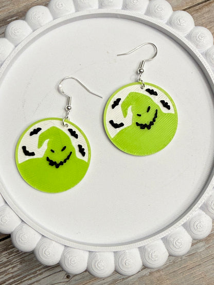 Oog and Bats- 3D Printed Earrings - Halloween