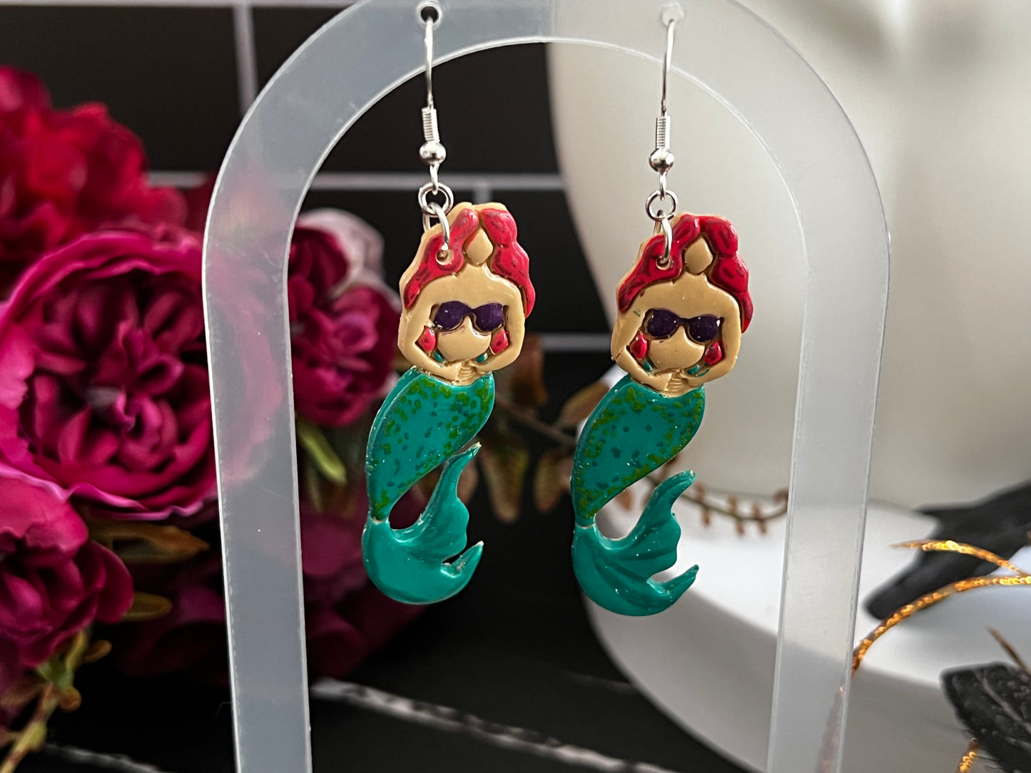 Marina- Pin-up Ghoul- Spooky Hook Earrings