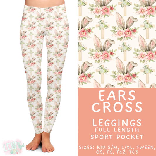 Batch #478 - Bunny Trail Collection - Closes 1/12 ETA - Early March - Ears Cross Full Length Leggings