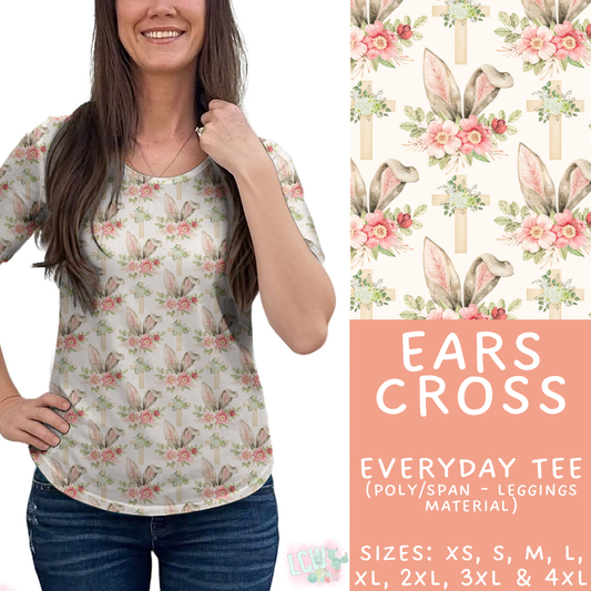 Batch #478 - Bunny Trail Collection - Closes 1/12 ETA - Early March - Ears Cross Everyday Tee
