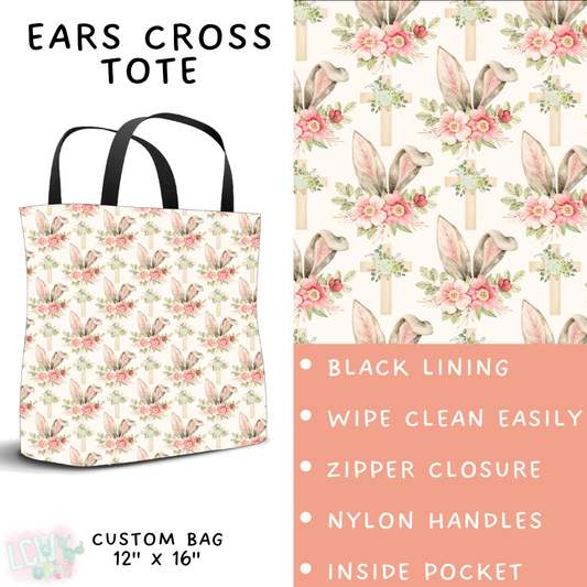 Batch #478 - Bunny Trail Collection - Closes 1/12 ETA - Early March - Ears Cross Tote