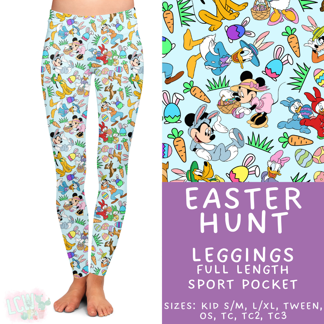 Batch #477 - Magical Character Easter - Closes 1/12 ETA - Early March - Easter Hunt Full Length Leggings