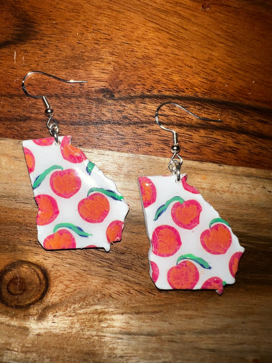 Georgia Peach- large-  Hook Earring