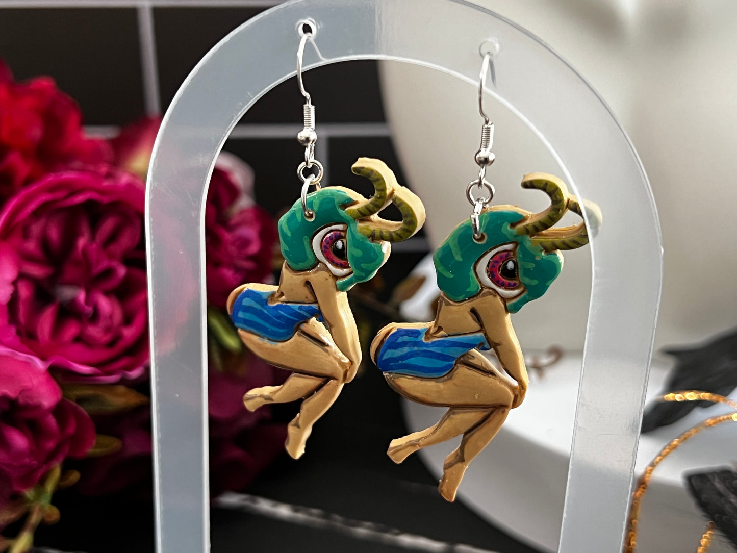 Martia- Pin-up Ghoul- Spooky Hook Earrings