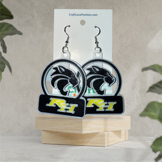 Wildcats on white- 3D Printed Earrings