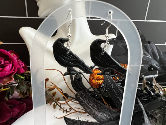 Ravens- Spooky Hook Earring