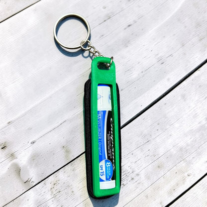 Hair Tie and Chapstick Holder Keychain- 3D print