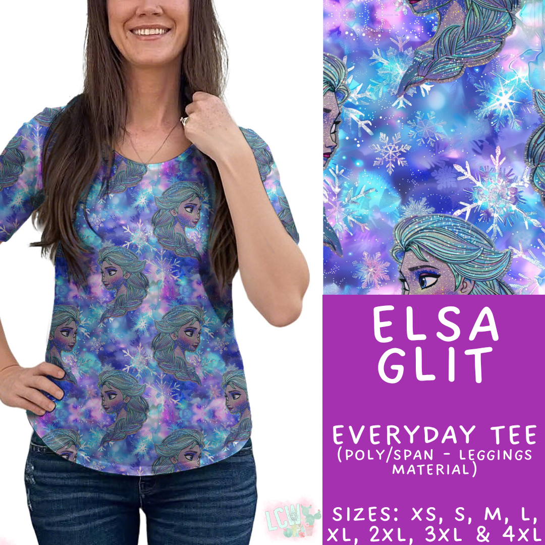 Batch #557 - Princess Glitter - Closes 7/17 - ETA mid Sept - Elsa Glit Everyday Tank & Tee