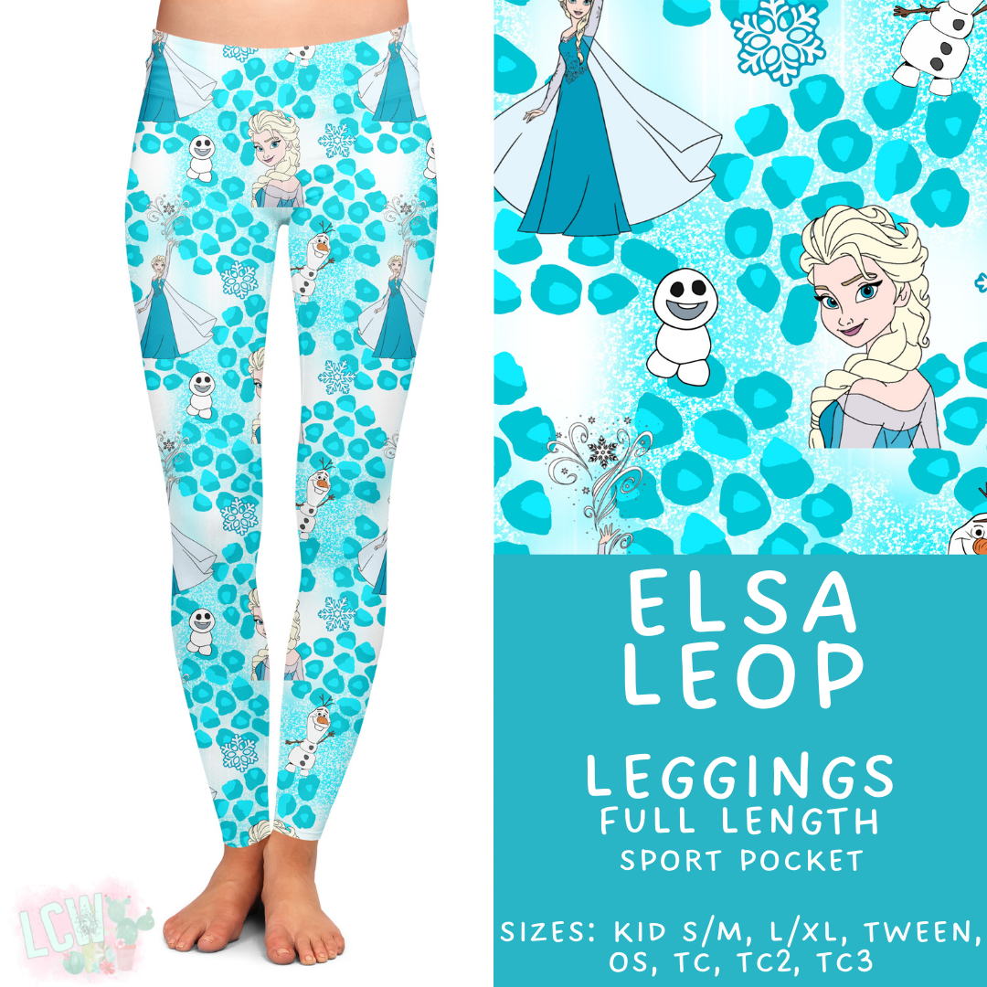 Batch #467 - Princess Leopard - Closes 12/24 - ETA late Feb - Elsa Leop Full Length Leggings