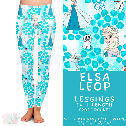Batch #467 - Princess Leopard - Closes 12/24 - ETA late Feb - Elsa Leop Full Length Leggings