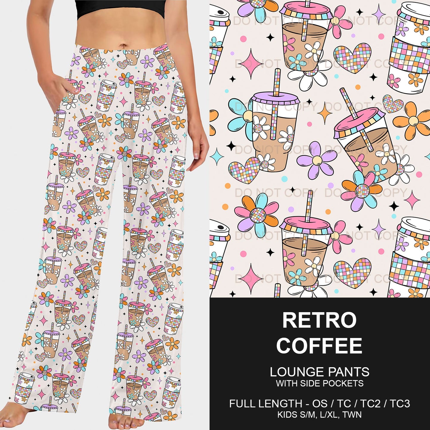 B215 - Preorder Retro Coffee Lounge Pants (Closes 3/02. ETA mid May)