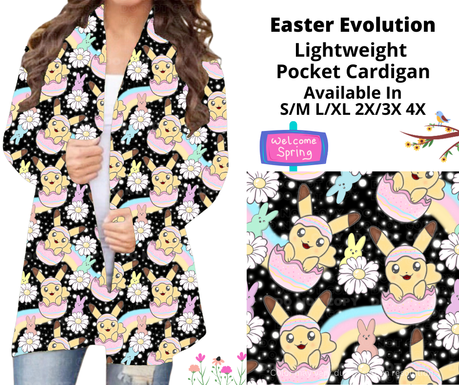 Preorder! Closes 1/22. ETA April. Easter Evolution Pocket Cardigan