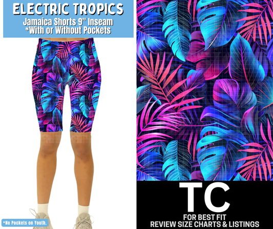 Electric Tropics Jamaica Shorts w/ Pockets