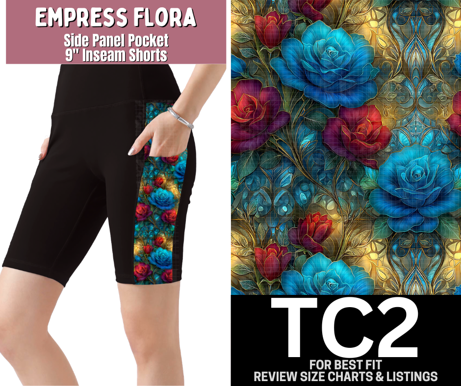 Empress Flora Side Panel Pocket Shorts