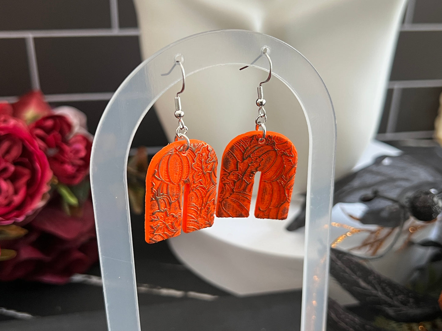 Pumpkin Arches Spooky Hook Earring