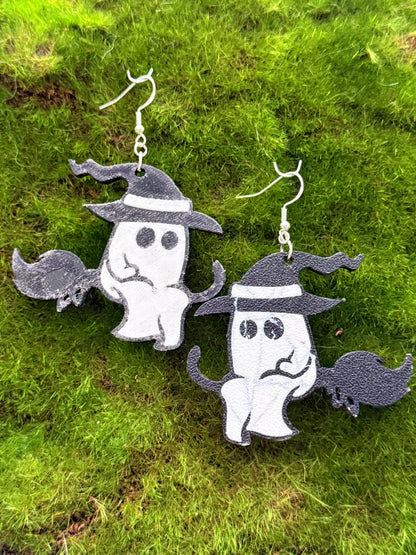 Witch Ghost- 3D Printed Earrings - Halloween