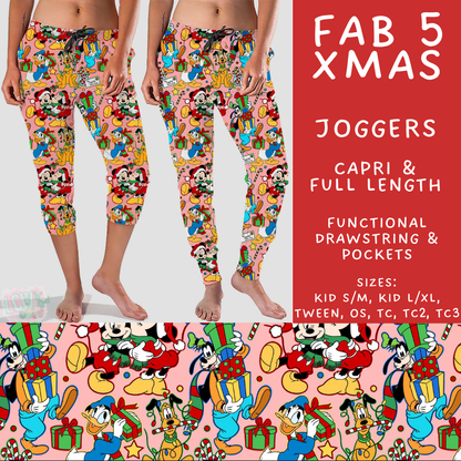 Batch #558 - Magical Character Christmas - Closes 7/20 - ETA mid/late Sept - Fab 5 Xmas Full and Capri Length Joggers