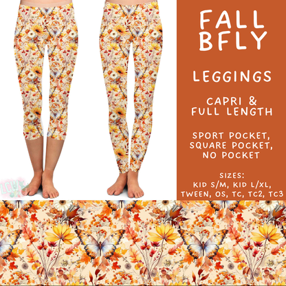 Batch #582 - Hello Fall 3 - Closes 9/7 - ETA early Nov - Fall BFly Full and Capri Length Leggings