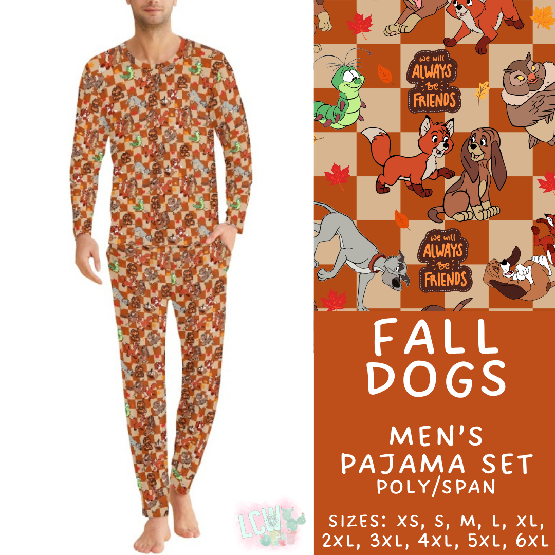 Batch #580 - Fall Family Pajamas 2 - Closes 9/4 - ETA early Nov - Fall Dogs Men's Pajama Set