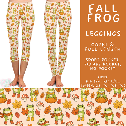 Batch #578 - July Request Run - Closes 8/31 - ETA late October - Fall Frog Full and Capri Length Leggings