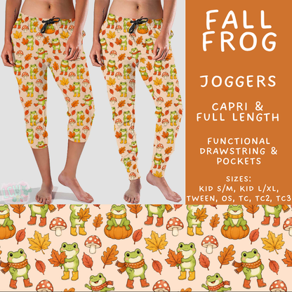Batch #578 - July Request Run - Closes 8/31 - ETA late October - Fall Frog Full and Capri Length Joggers