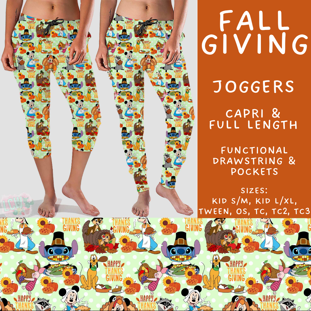 Batch #583 - Magical Character Fall - Closes 9/9 - ETA early Nov - Fall Giving Full and Capri Length Joggers